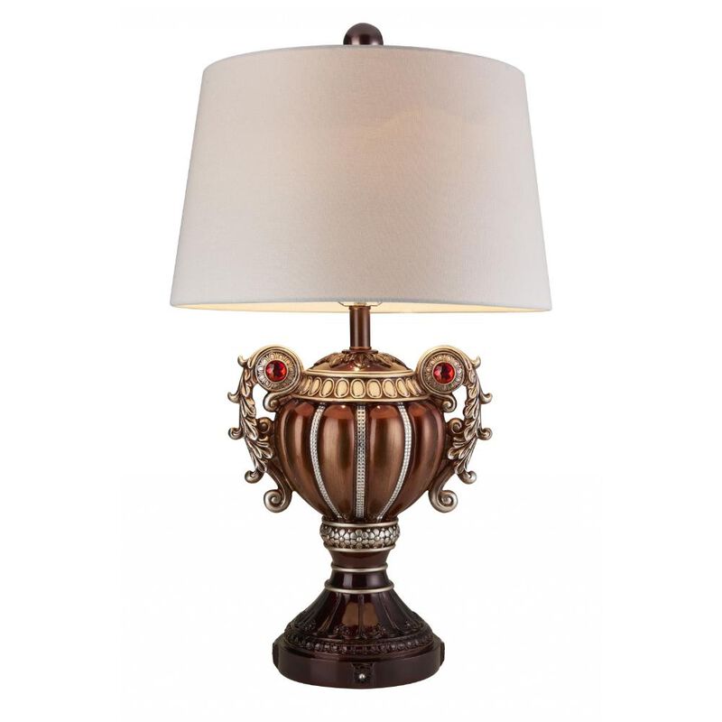 Hivvago Tall Bronze Urn Shaped Table Lamp