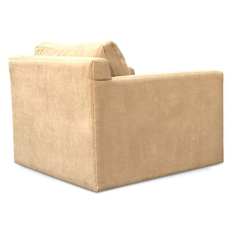 World Interiors Genova Accent Chair in Oat Chenille Fabric image number 3