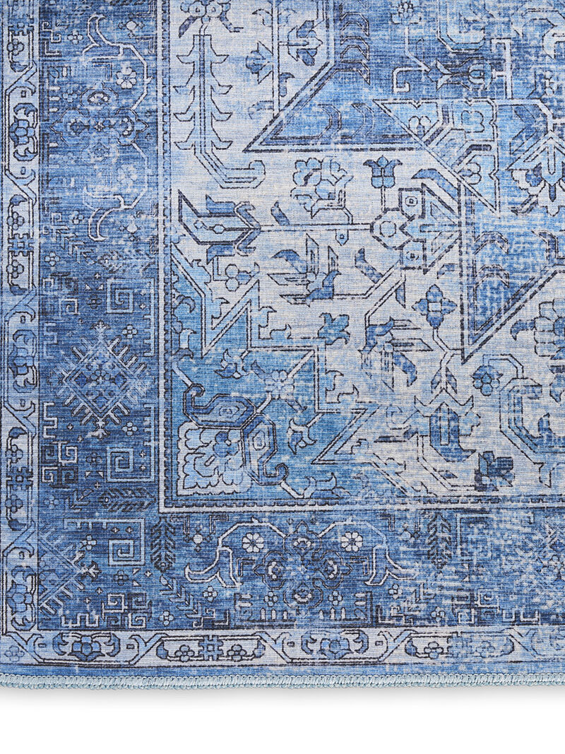 Nourison Washables NWB15 Blue 2'2" x 8' Rug image number 5