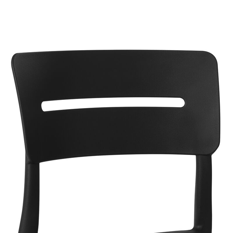 WestinTrends Outdoor Modern Stackable Plastic Patio Dining Chairs (Set of 2)