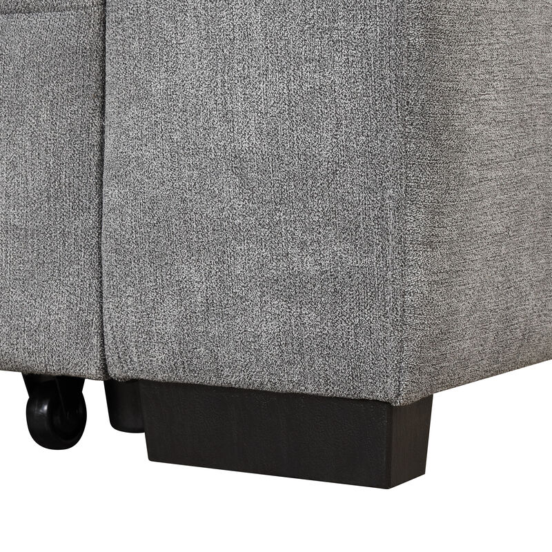 Merax 2 in 1 Pull Out Sofa Bed L Shape Couch