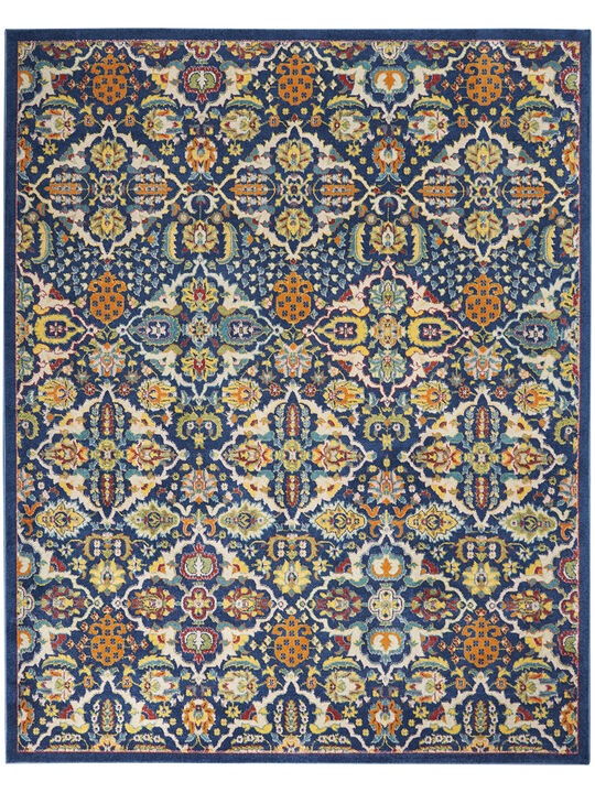 Allur ALR03 Navy/Multicolor 6' x 9' Rug