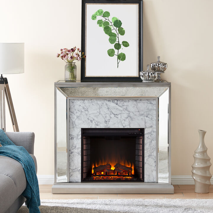 Penryn  Fireplace Mirrored