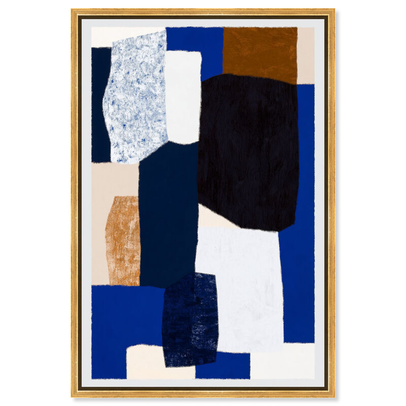 Deep Navy Abstract Canvas Print by Art Remedy image number 0