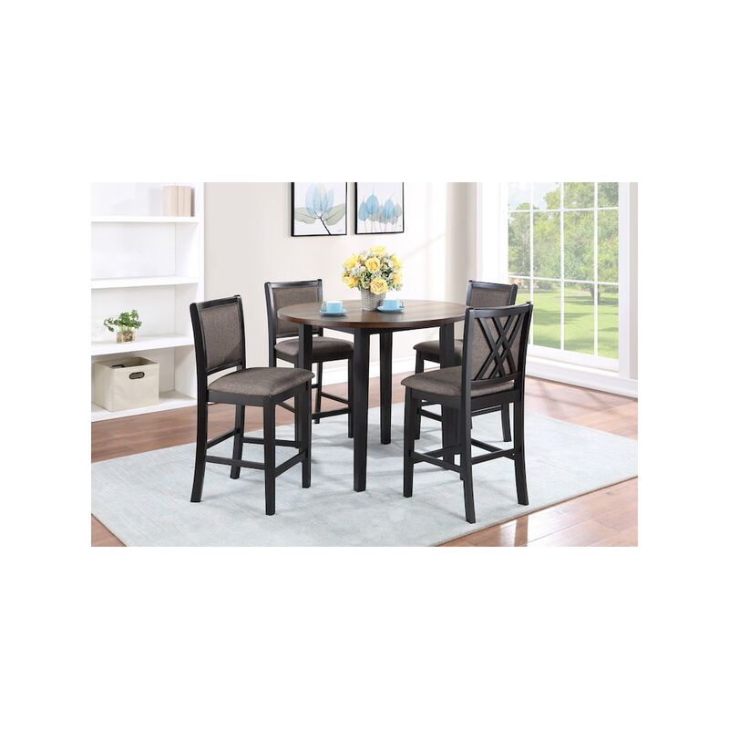 New Classic Furniture Potomac Dining Bench-Brown/Black image number 5