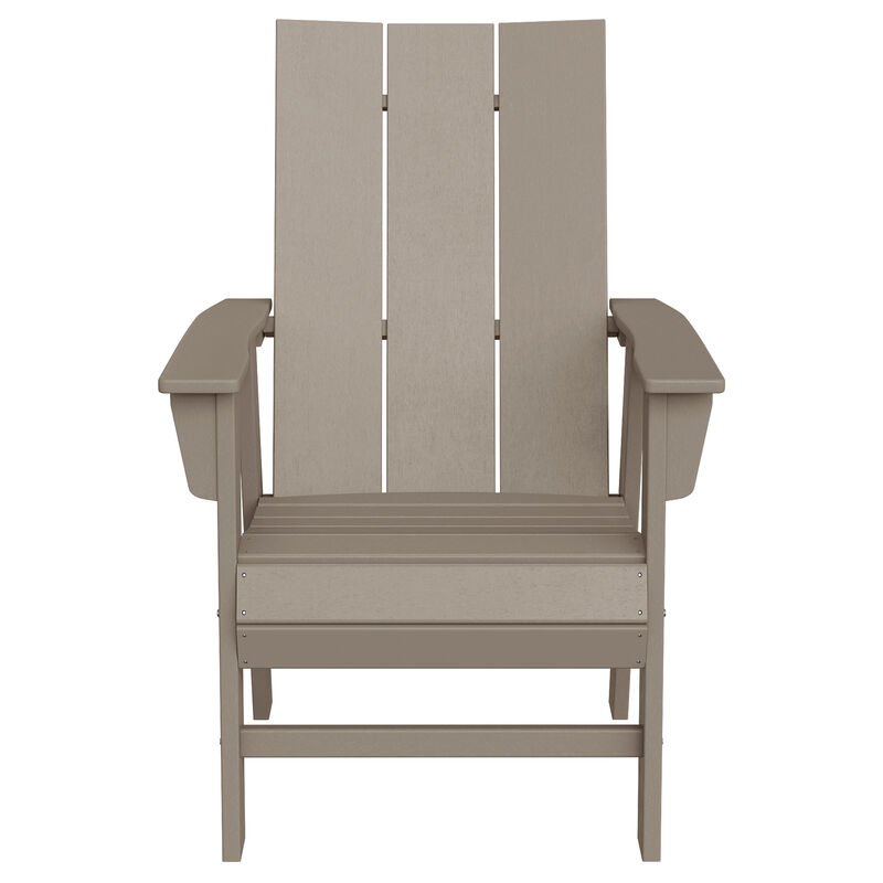 WestinTrends Outdoor Patio HDPE Plastic Modern Adirondack Dining Chair