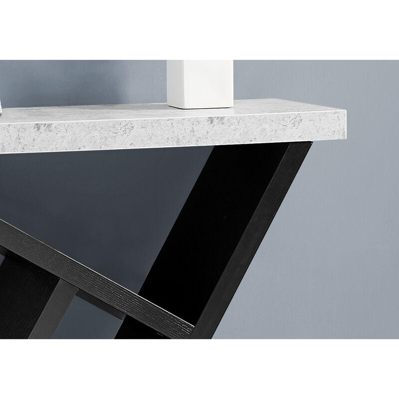 Monarch Specialties I 2406 Accent Table, Console, Entryway, Narrow, Sofa, Living Room, Bedroom, Laminate, Grey, Black, Contemporary, Modern