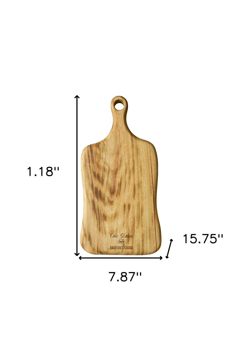 Handmade Wood Paddle Board with Natural Antibacterial Finish and Organic Edge Design