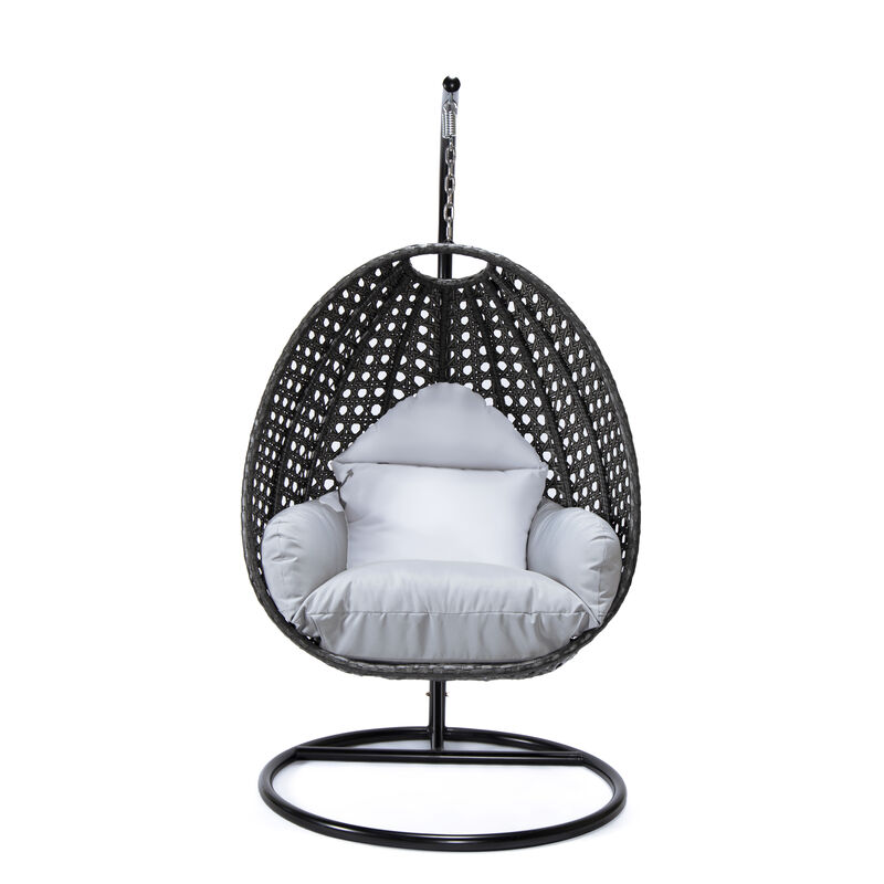 Charcoal Wicker Hanging Egg Swing Chair image number 3