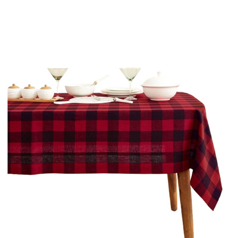Solino Home 100% Pure Linen Tablecloth - Buffalo Check