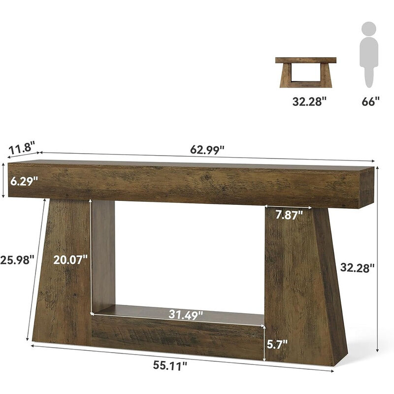 Tribesigns Wood Console Table image number 4