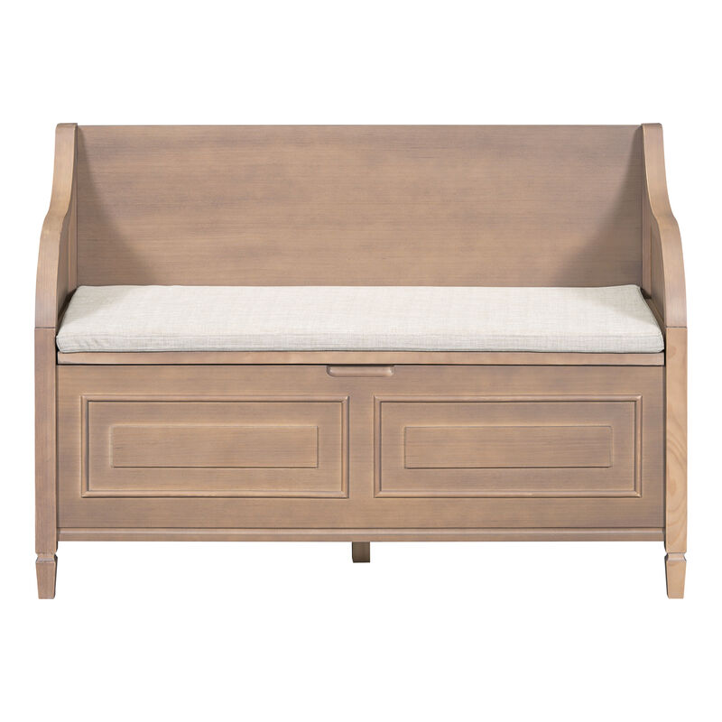 Merax Multifunctional Storage Bench with Safety Hinge