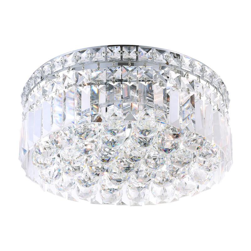 Colosseum 4 Light Flush Mount With Chrome Finish