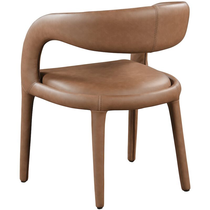 Meridian Furniture Sylvester Brown Vegan Leather Dining Chair