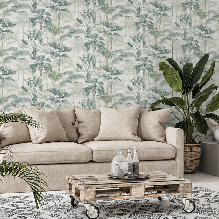 Freda Green Palm Trees Wallpaper