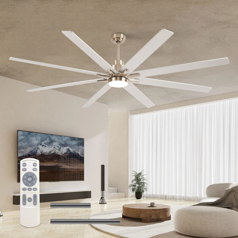 ELEMENT ACE Modern Reversible DC Motor Ceiling Fan with Dimmable LED Light Kit and Remote Control image number 1