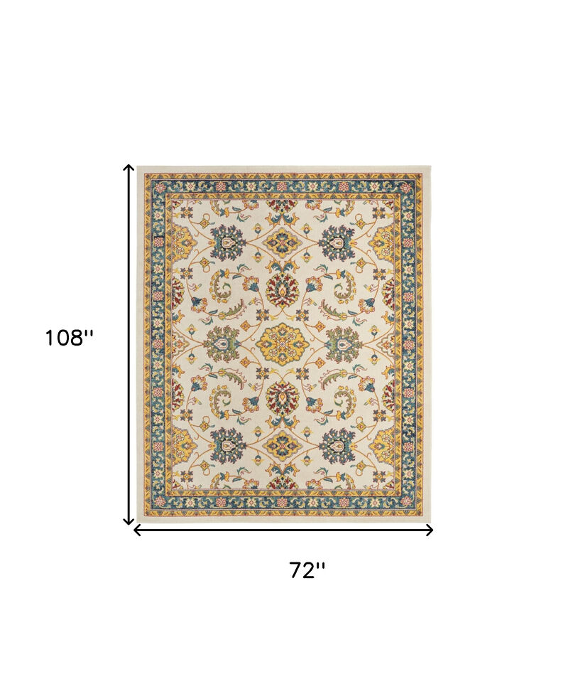 HomeRoots Floral Indoor Outdoor Area Rug image number 6