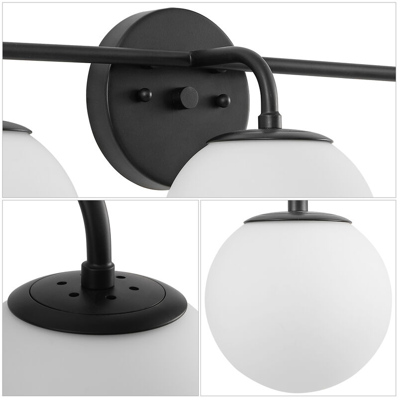 Louis Parisian Globe Metal/Frosted Glass Modern Contemporary LED Vanity Light