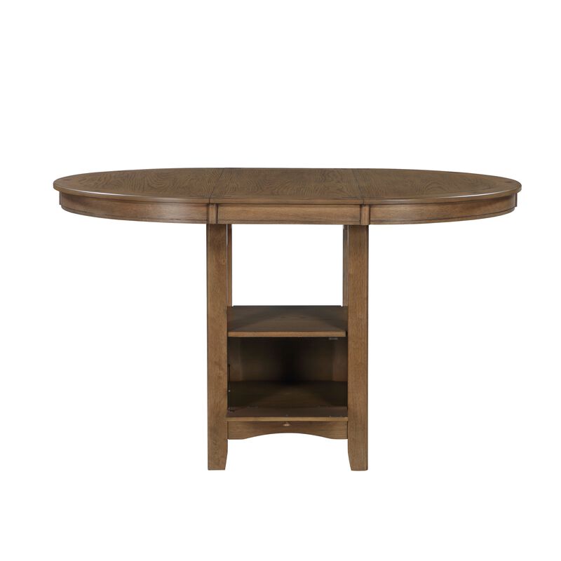 Nenkru 42"‑60" 5‑Piece Expandable Counter‑Height Dining Table Set image number 6