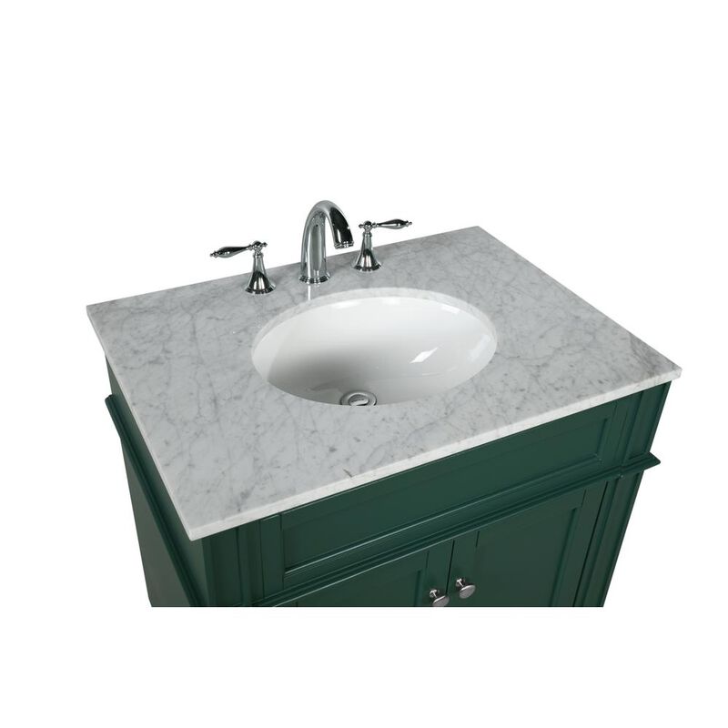 Elegant Kitchen and Bath 30 inch Single bathroom vanity in green