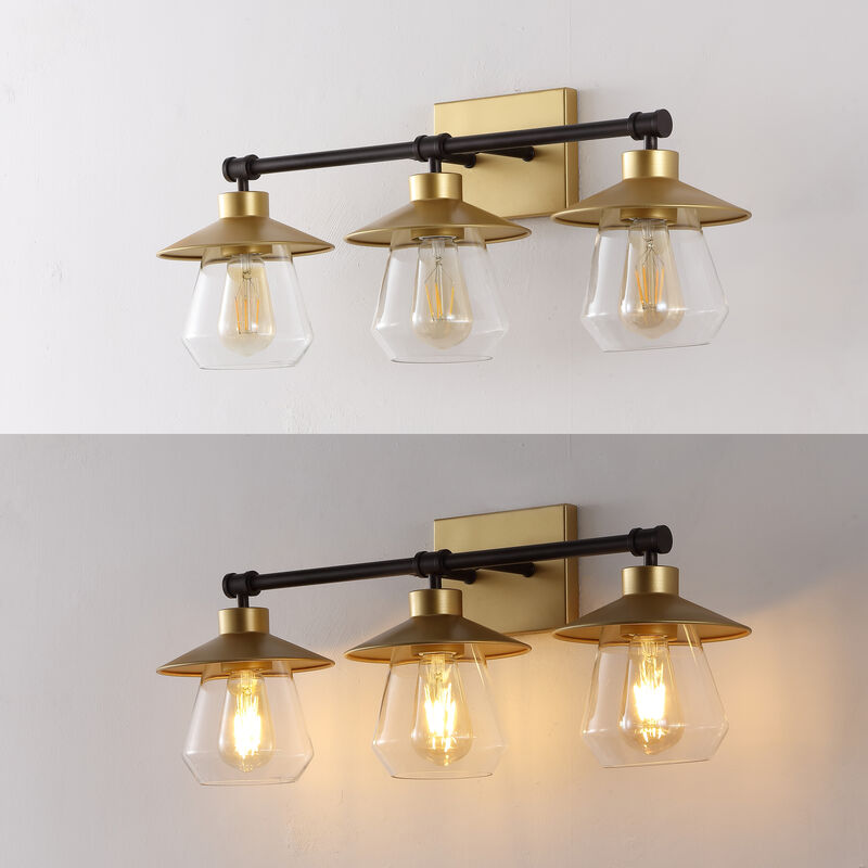 Avalon 26" 3-Light Farmhouse Cottage Vanity Light with Bathroom Hardware Accessory 5-Piece Set