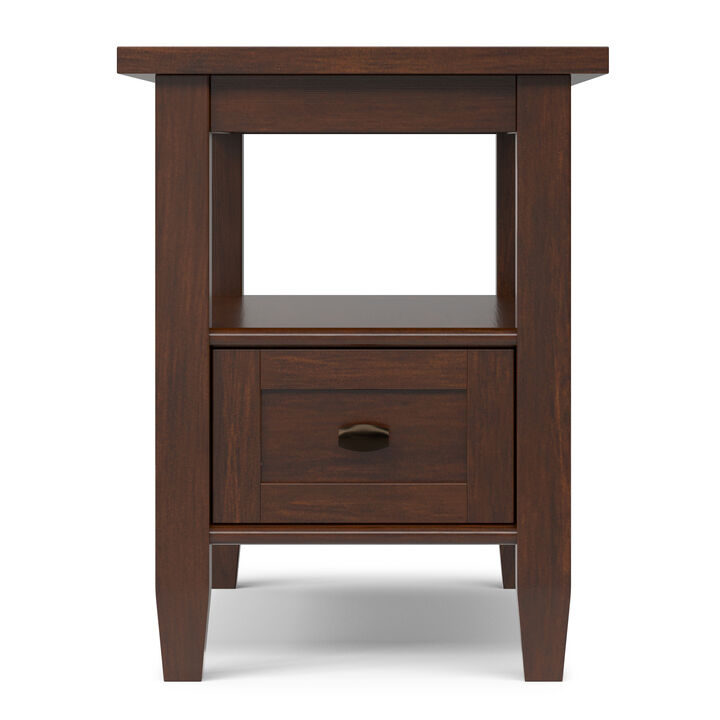 Warm Shaker 14 inch Wide Solid Wood Transitional Narrow Side Table