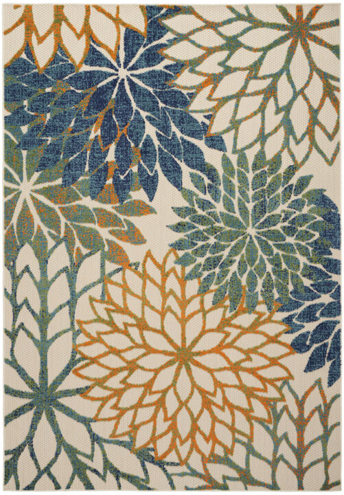 HomeRoots Floral Indoor Outdoor Area Rug