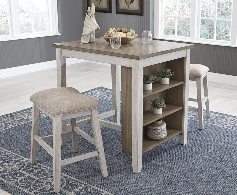 Skempton Counter Height Table and Bar Stools, Set of 3 image number 2