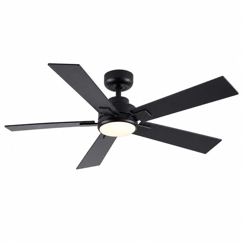 ELEMENT ACE Modern 52 Inch Reversible Ceiling Fan with Integrated Dimmable LED Light, Quiet DC Motor and Remote Control image number 0