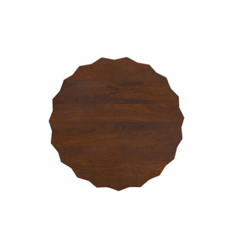 Carolina Chair & Table Lina 30 Diamond Facet Mango Wood Coffee Table - Walnut
