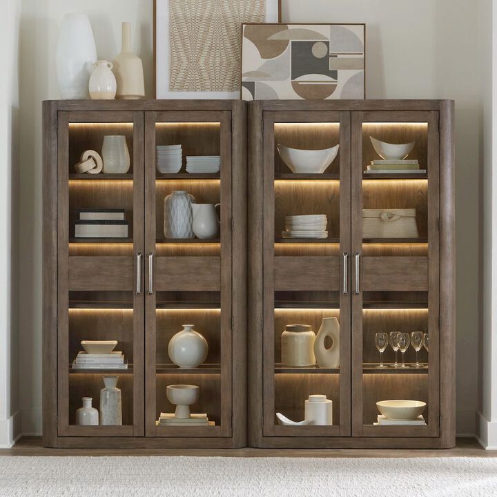 Liberty Furniture South Bend 2 Piece Bunching Cabinet Set for Dining Room Storage - Burnished Clay