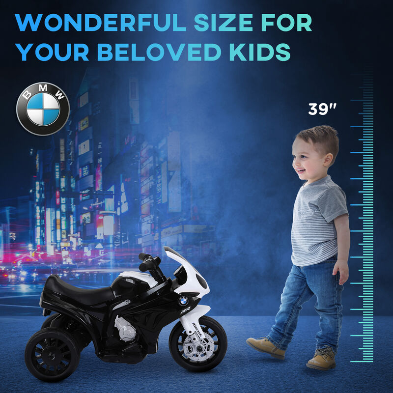 BreeBe 6V 3 Wheeled Electric Motorcycle, Kids Motorcycle Licensed BMW with Headlight, Music image number 6