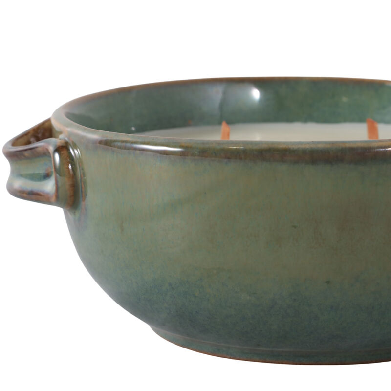 8" 14 Oz Lakeside Rain Candle, Green image number 4