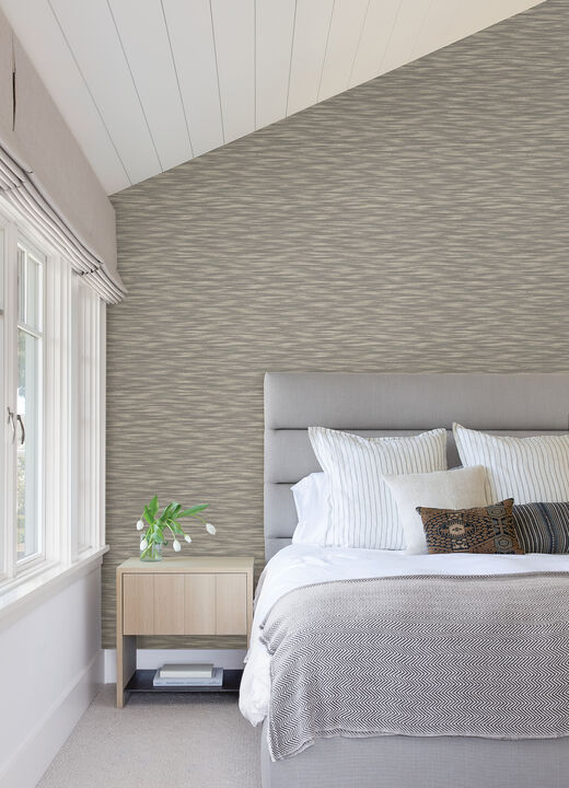 Benson Brown Variegated Stripe Wallpaper (Set of 2)