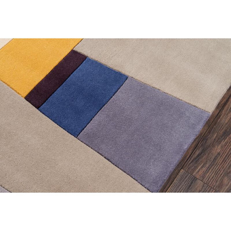 Momeni Contemporary Rectangle Area Rug, Grey, 5'3 X 8'