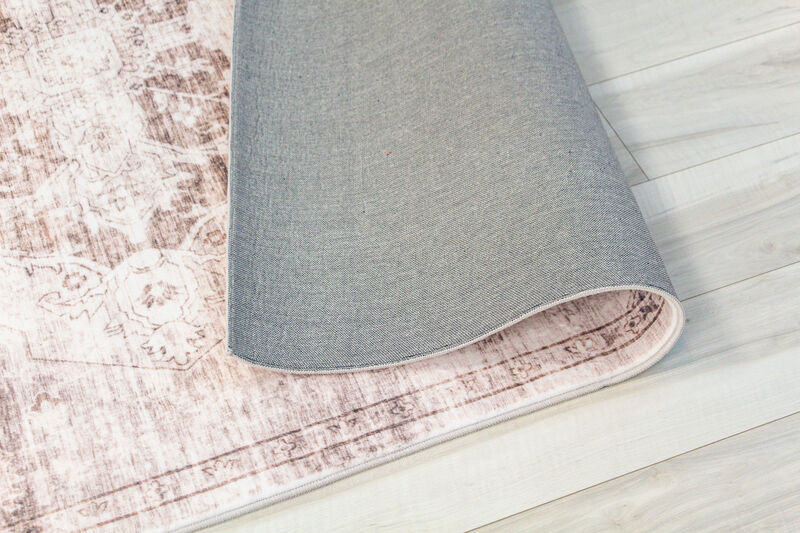 Rug Branch Sahra Traditional Distressed Medallion Brown Cream Indoor Area Rug image number 4