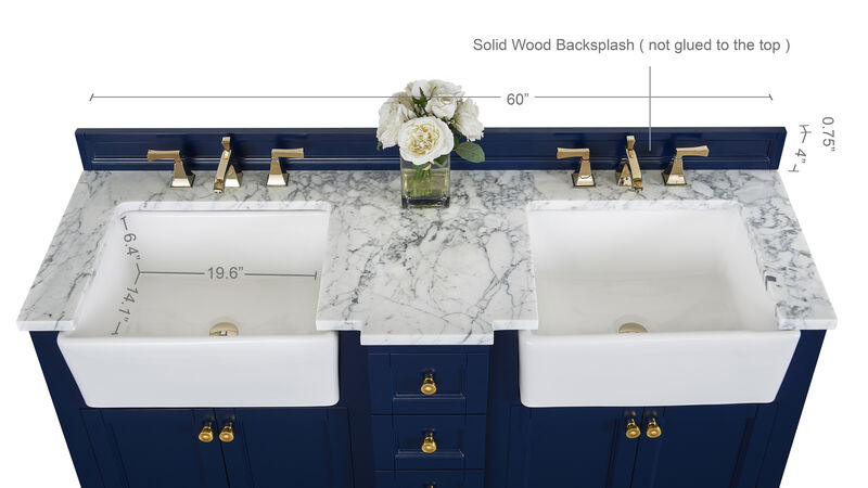 Adeline 60 in. Bath Vanity Set image number 6