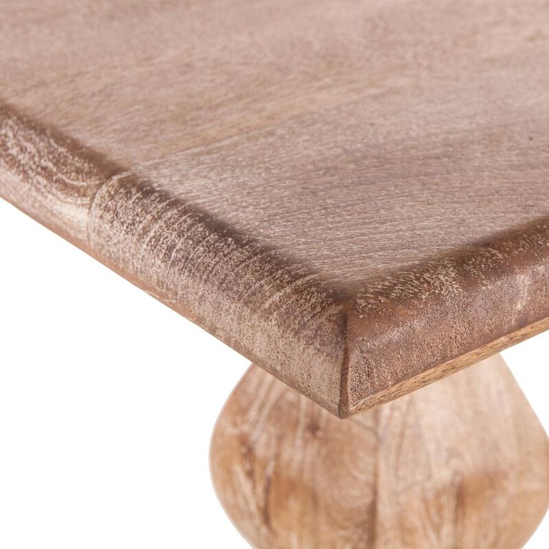 Belen Kox 72-Inch Mango Wood Dining Bench in Antique Oak Finish, Belen Kox image number 2