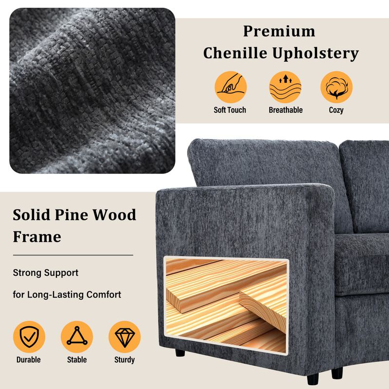 Blesbe Curved Modular Sectional Sofa image number 4