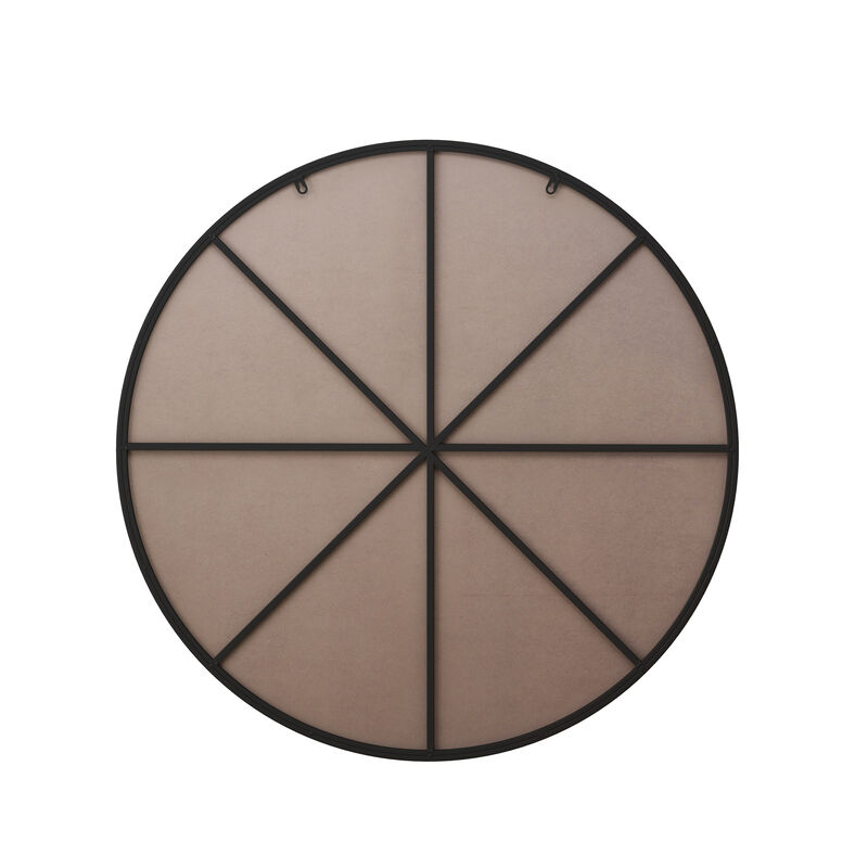 ELEMENT ACE Stylish 39 Inch Round Wall Mirror with Metal Frame for Modern Home Decor Bathroom Living Room Bedroom image number 3
