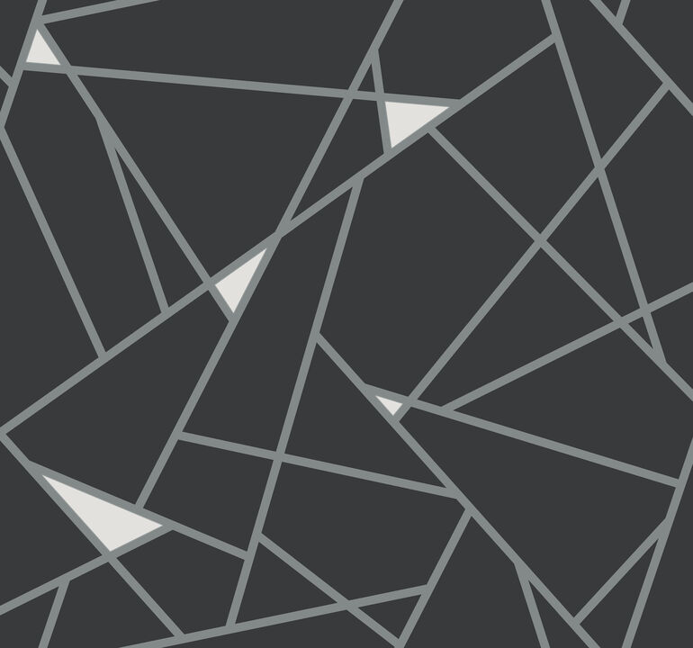 Prismatic Black & Silver Wallpaper