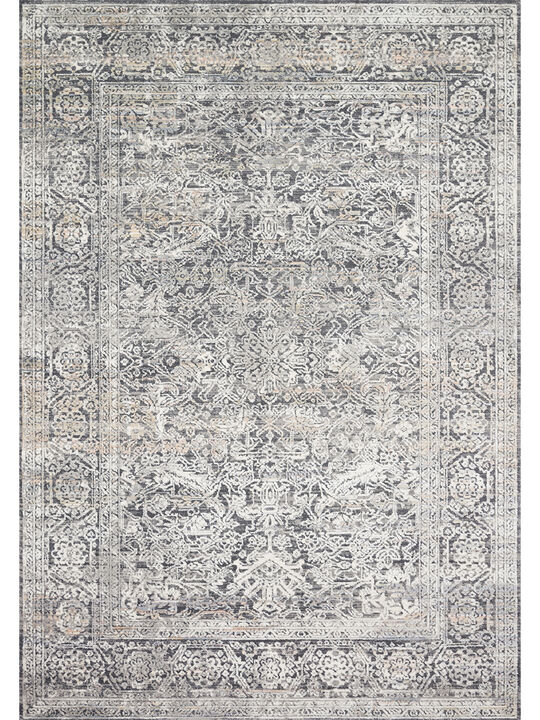 Lucia LUC03 Steel/Ivory 5'2" x 7'7" Rug