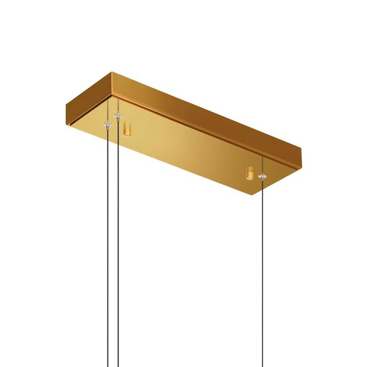 Candora Integrated LED Brass Island/Pool Table Light