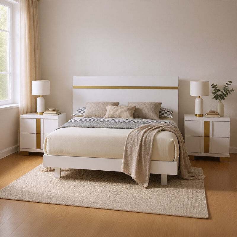 Bedroom Set, Wood, 3 Piece Set with 2 Nightstands image number 8