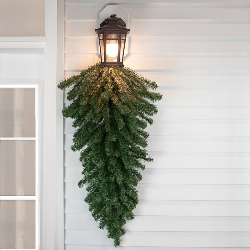 48" Canadian Pine Christmas Teardrop Swag  Unlit image number 1