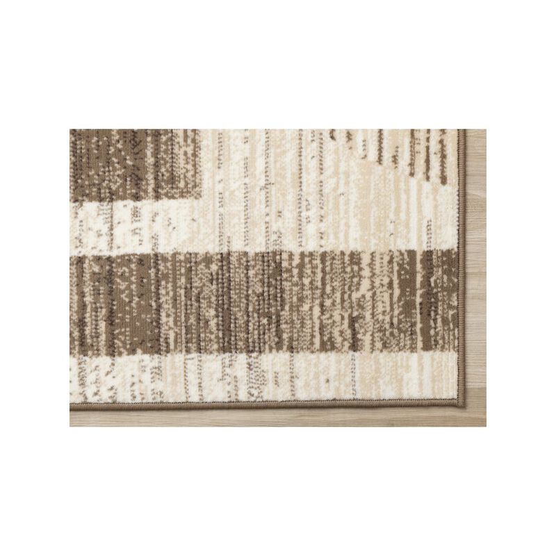 Novelle Home Abstract Geometric Rug in Brown Beige, 7x10 Rug Comfy Area Rug for Homes image number 6