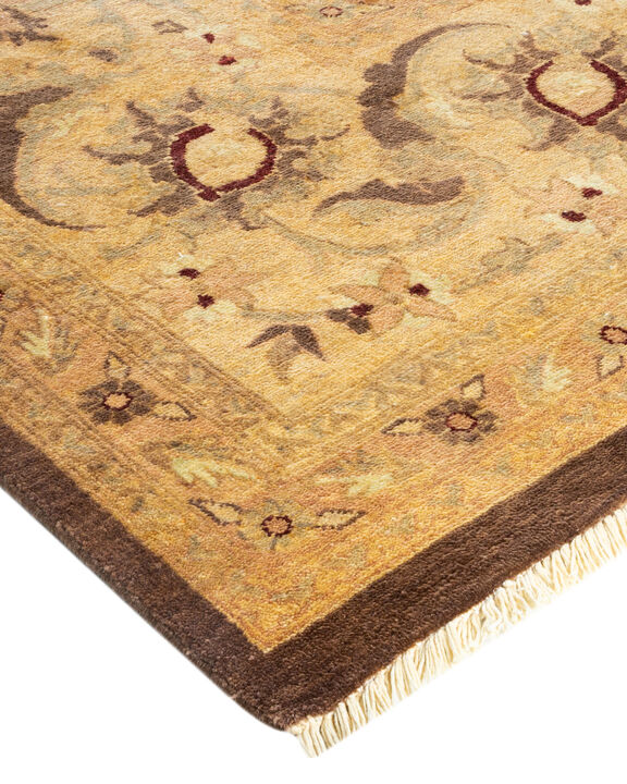 Eclectic, One-of-a-Kind Hand-Knotted Area Rug  - Brown, 9' 1" x 12' 1"