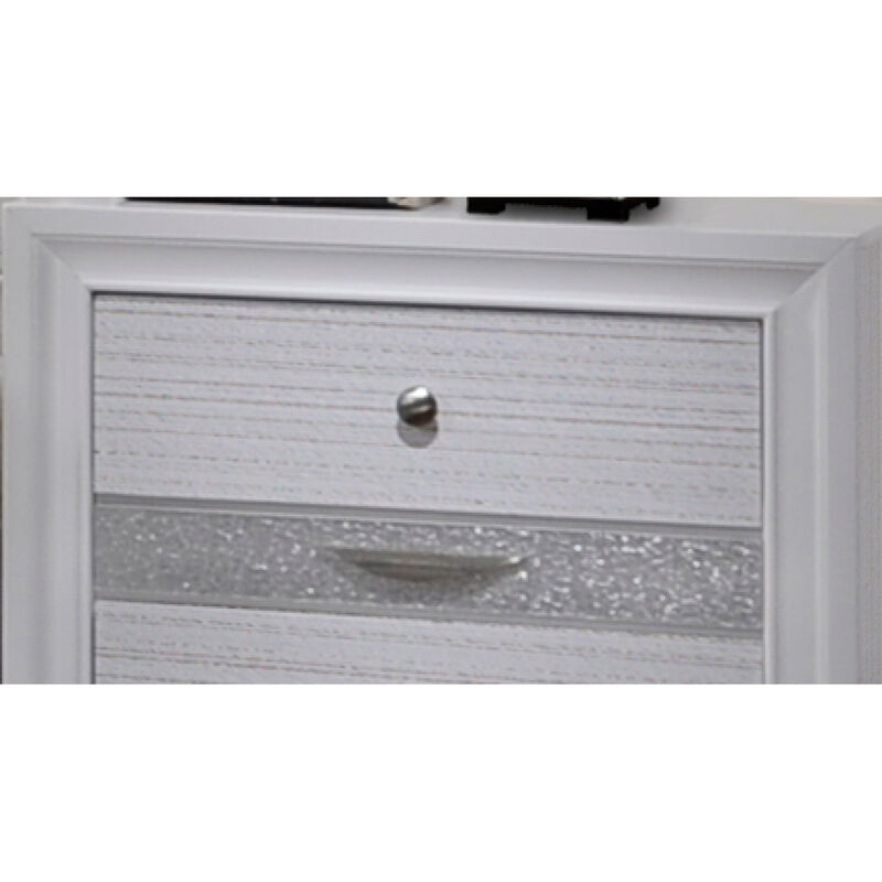 Streamdale Traditional Matrix 2 Drawer Nightstand In White Made With Wood