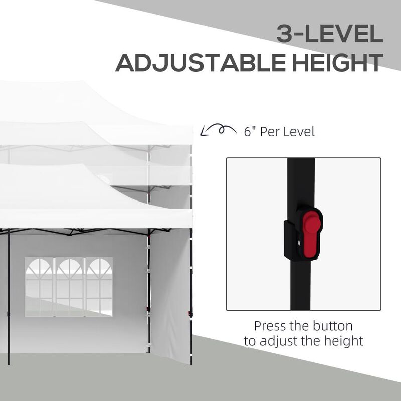 Hivvago 9.5x28 Outdoor Pop Up Party Tent with Weights image number 4