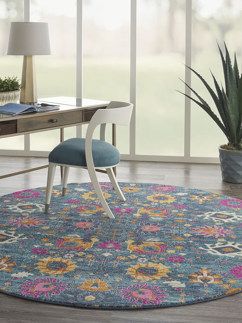 Passion PSN01 Denim 8' x Round Rug